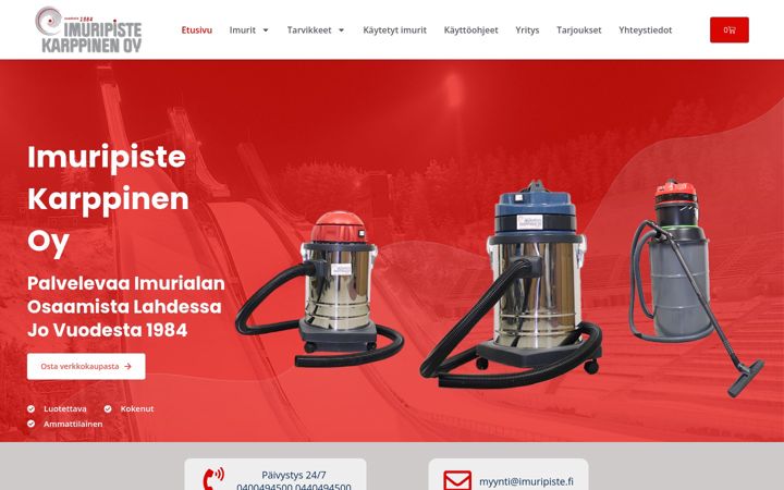 Posnetek zaslona imuripiste.fi