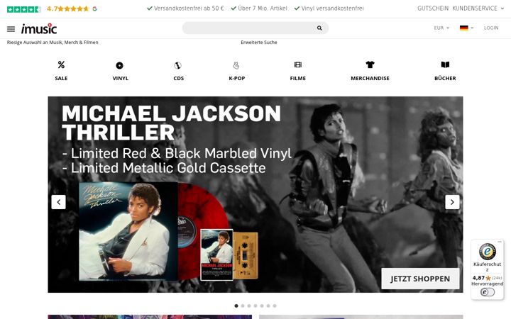 Screenshot of imusic.de