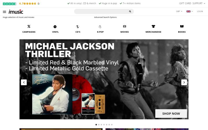 Screenshot of imusic.uk