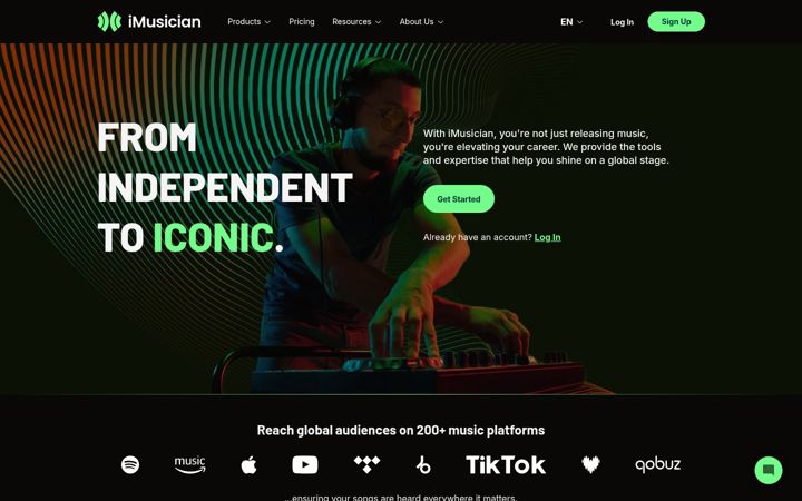 Screenshot of imusician.pro