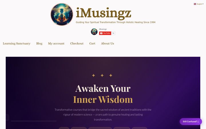 Screenshot of imusingz.com