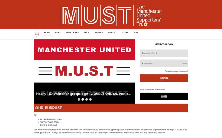 Screenshot of imust.org.uk