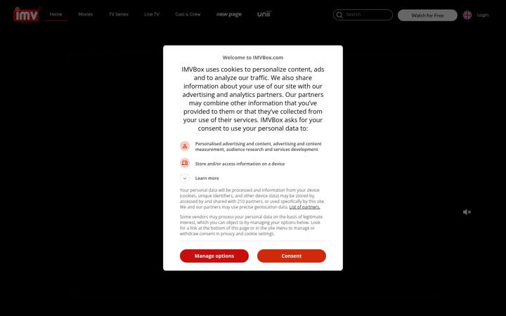 Screenshot of imvbox.com