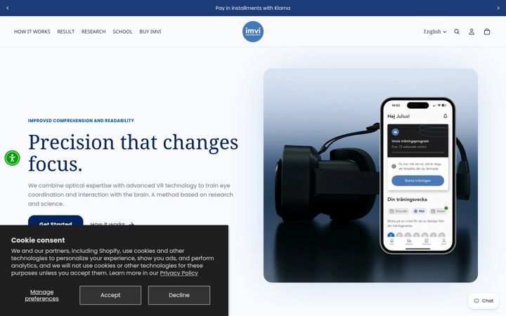 Screenshot of imvilabs.com