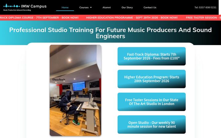 Screenshot of imw.co.uk