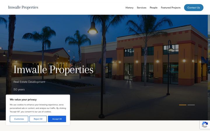 Screenshot of imwalledev.com