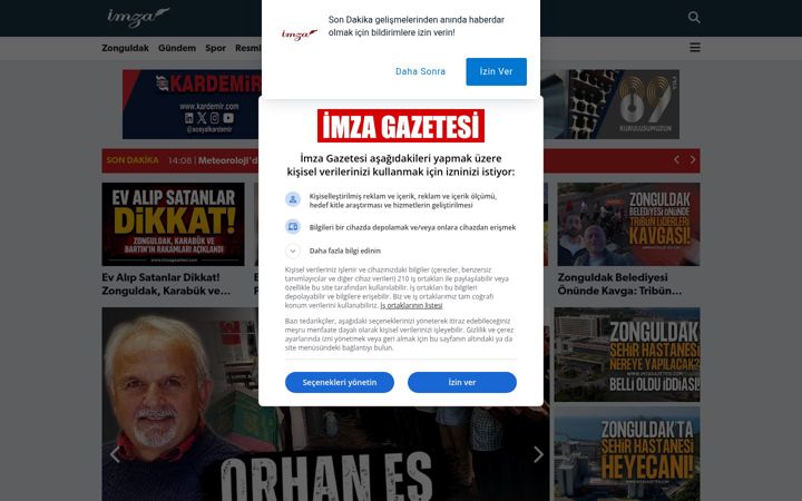Screenshot of imzagazetesi.com