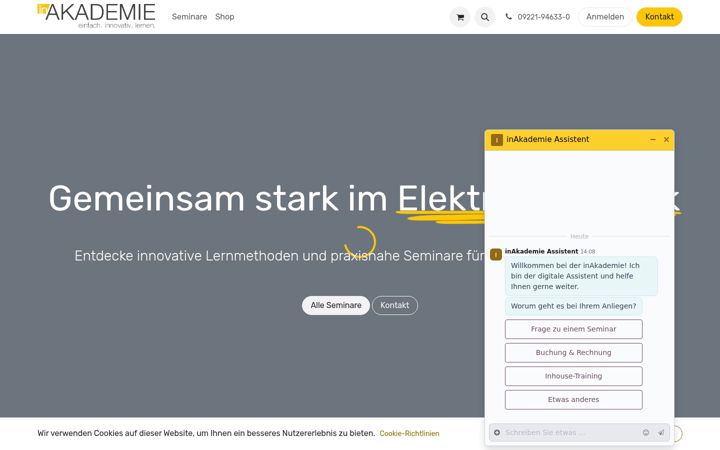 Screenshot of in-akademie.de