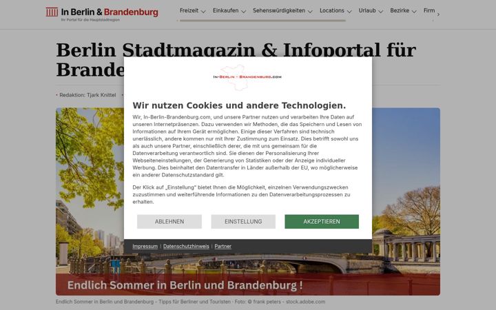 Screenshot of in-berlin-brandenburg.com
