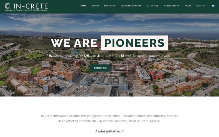 Screenshot of in-crete.org
