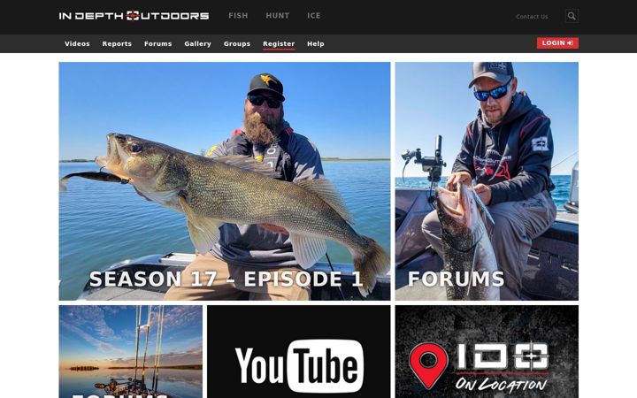 Screenshot του in-depthoutdoors.com