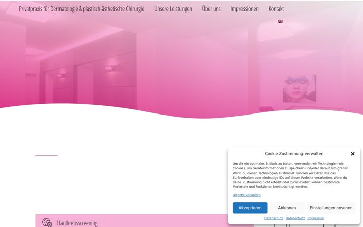 Screenshot of in-derma.de