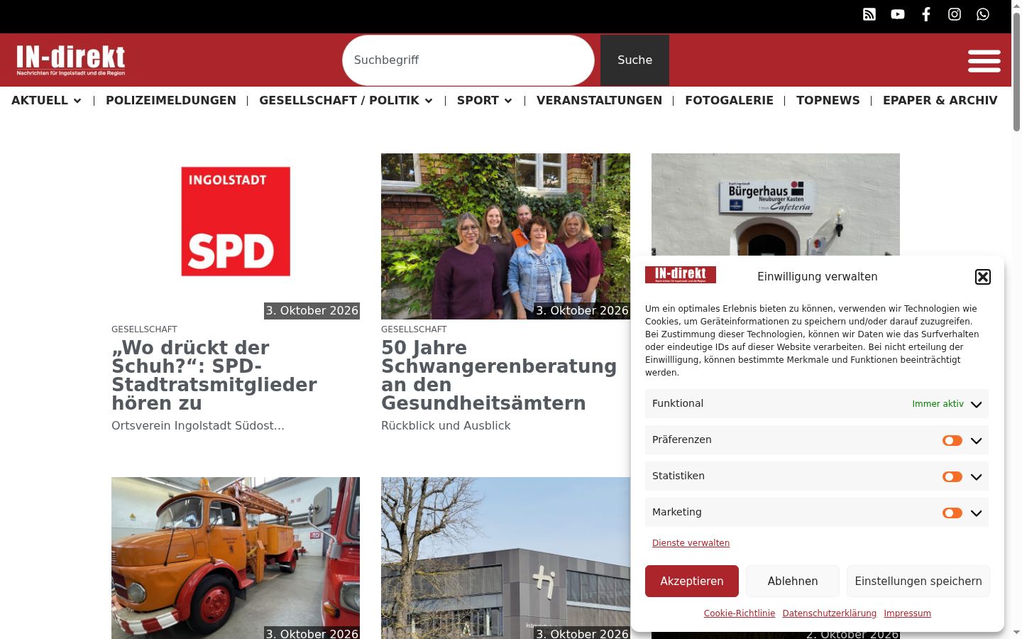 Snímek obrazovky baneru souhlasu zobrazeného před jakoukoli interakcí