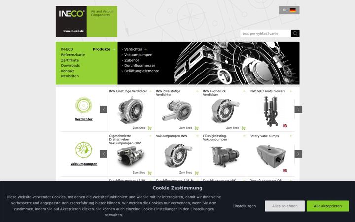 Screenshot of in-eco.de