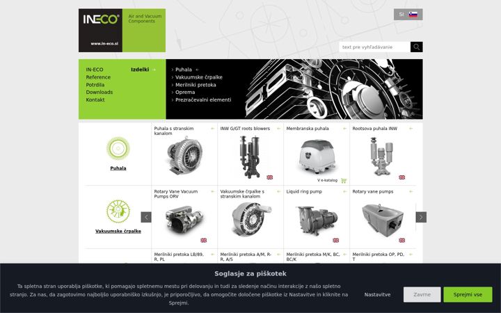 Screenshot von in-eco.si
