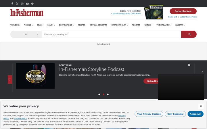 Екранна снимка на in-fisherman.com
