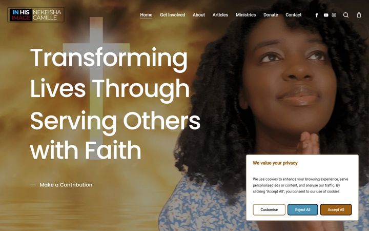 Screenshot of in-his-image.co.uk