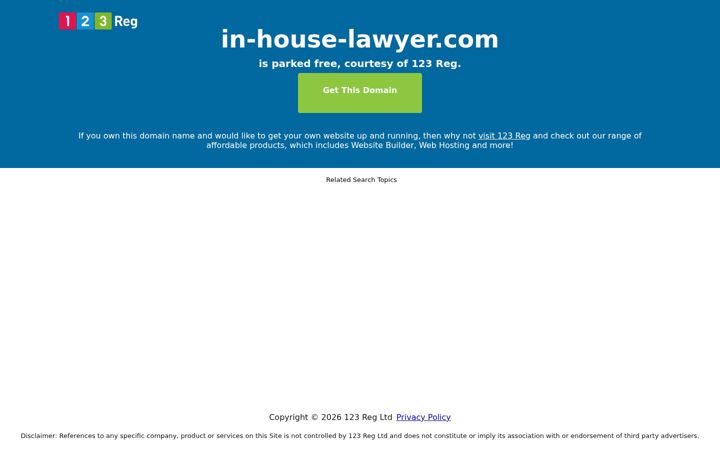 Screenshot of in-house-lawyer.com
