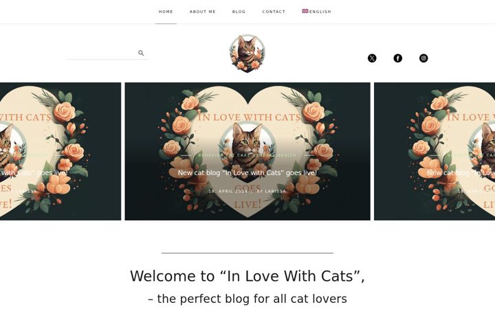 Screenshot of in-love-with-cats.com