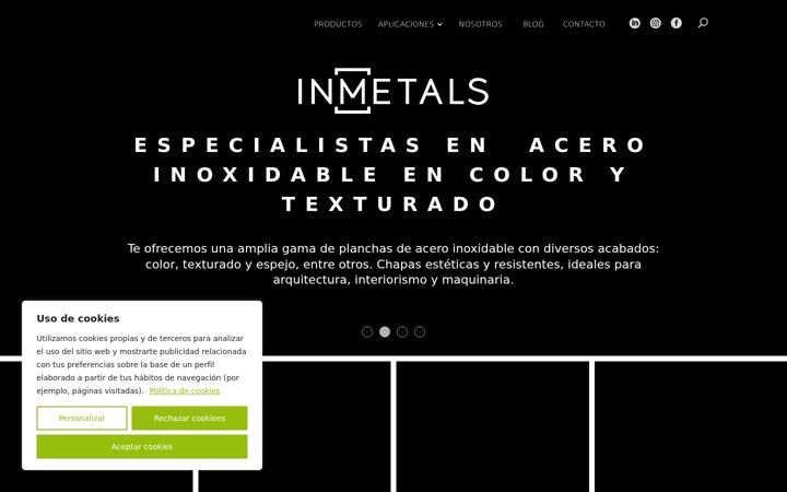Screenshot of in-metals.com