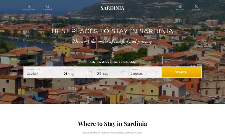 Screenshot of in-sardinia.net