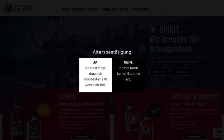 Screenshot of in-spirit.de