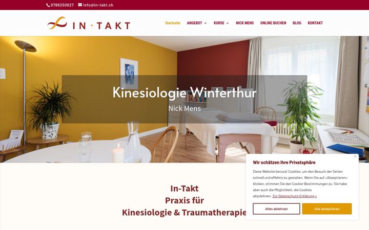 Screenshot of in-takt.ch