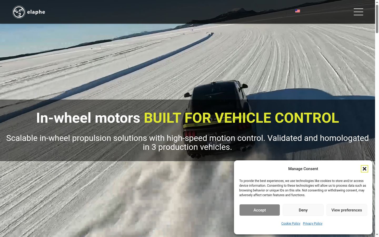 Screenshot of the consent banner shown before any interaction