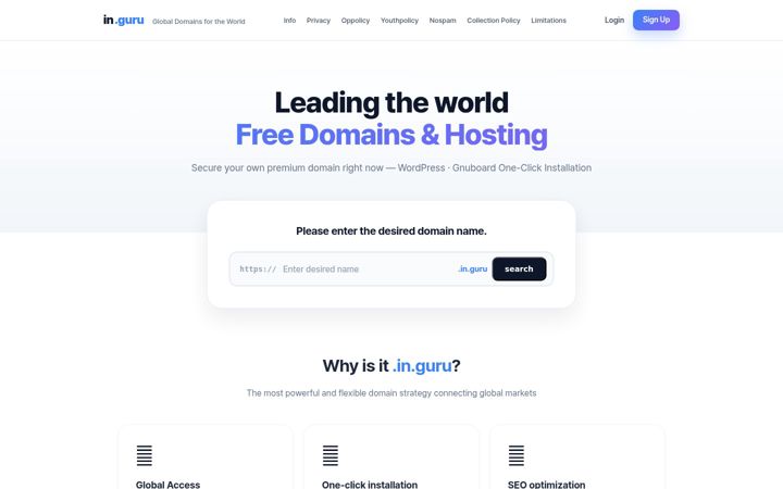 Screenshot of in.guru