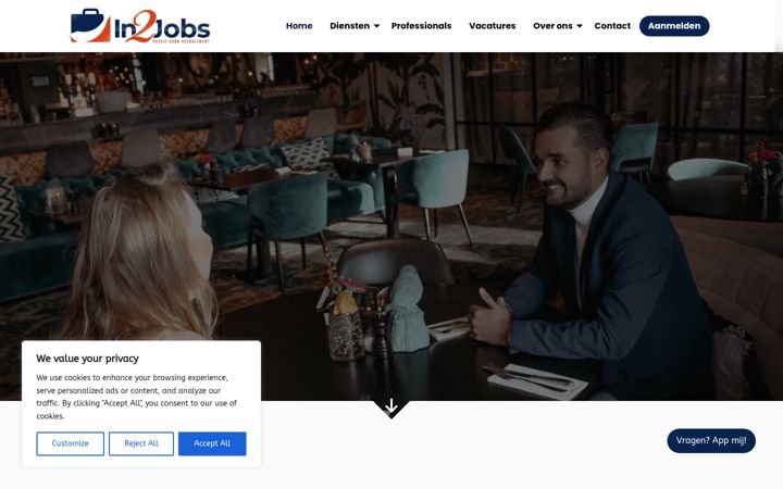 Screenshot of in2-jobs.nl