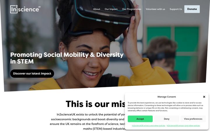 Screenshot of in2scienceuk.org