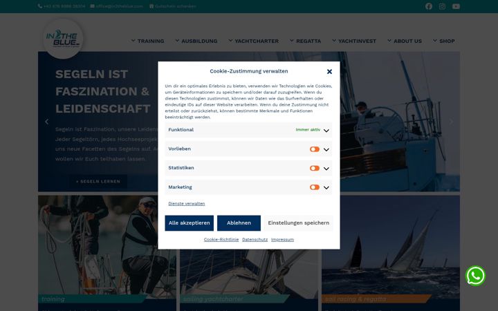 Screenshot of in2theblue.com