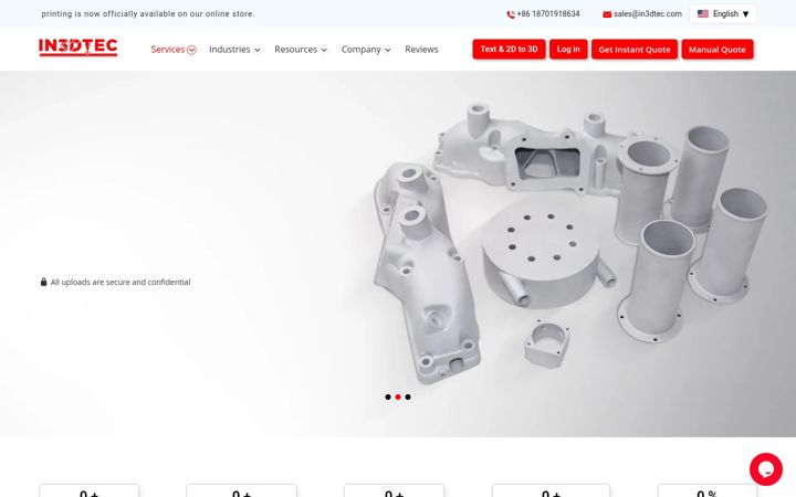 Screenshot of in3dtec.com