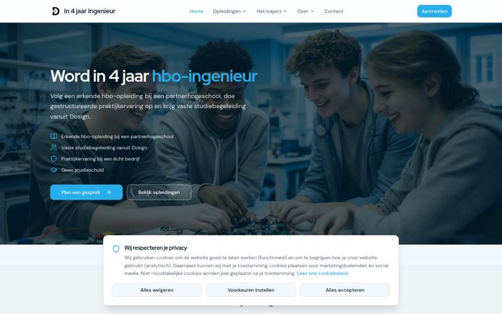 Screenshot of in4jaaringenieur.nl