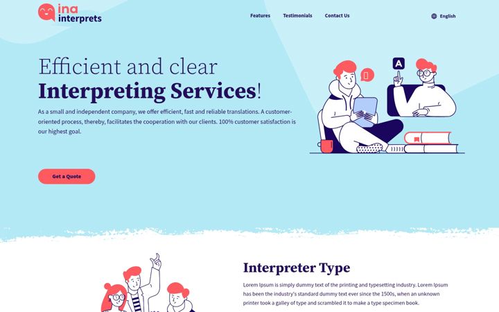 Screenshot of ina-interprets.com