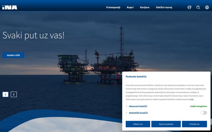 Screenshot of ina.hr