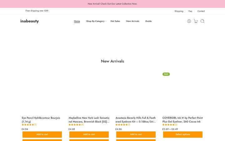 Screenshot of inabeauty.co.uk