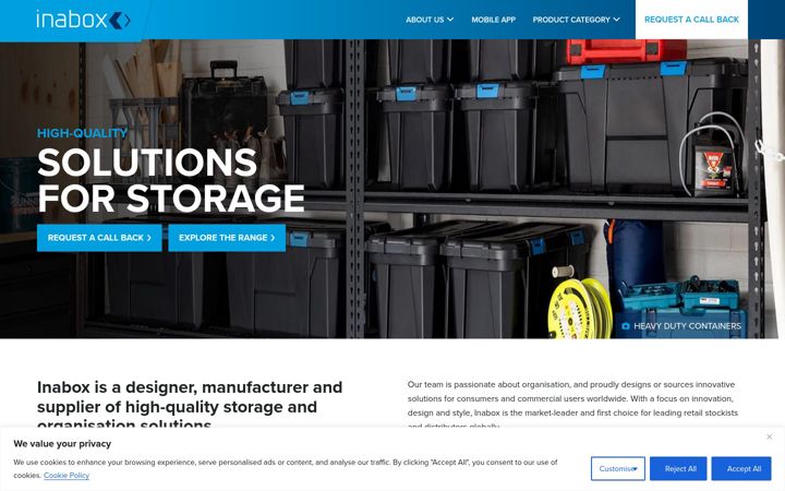 Screenshot of inaboxglobal.com
