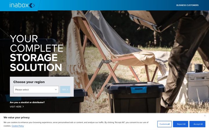 Screenshot of inaboxsolutions.com