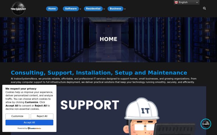 Screenshot of inaboxsystemsnova.net