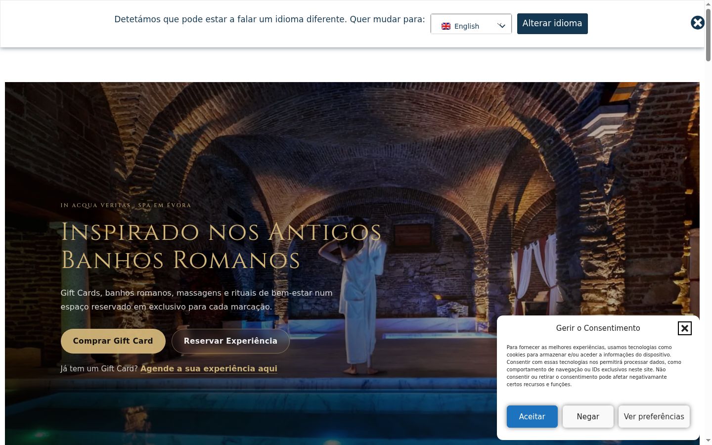 Screenshot of the consent banner shown before any interaction
