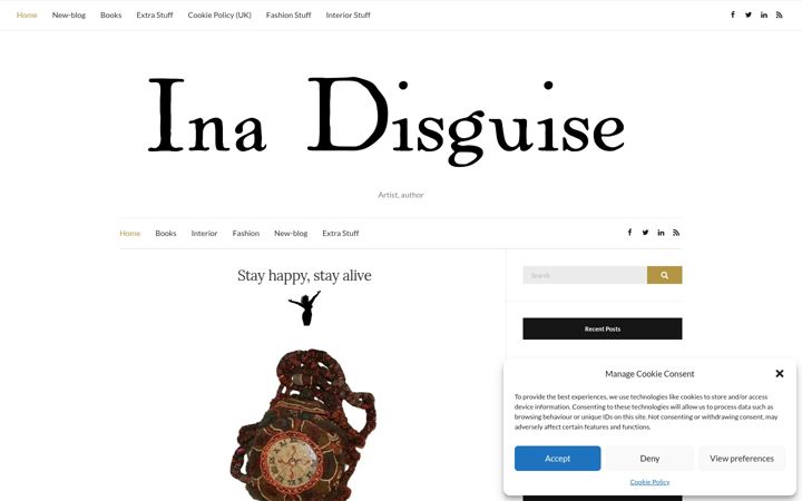 Screenshot of inadisguise.com