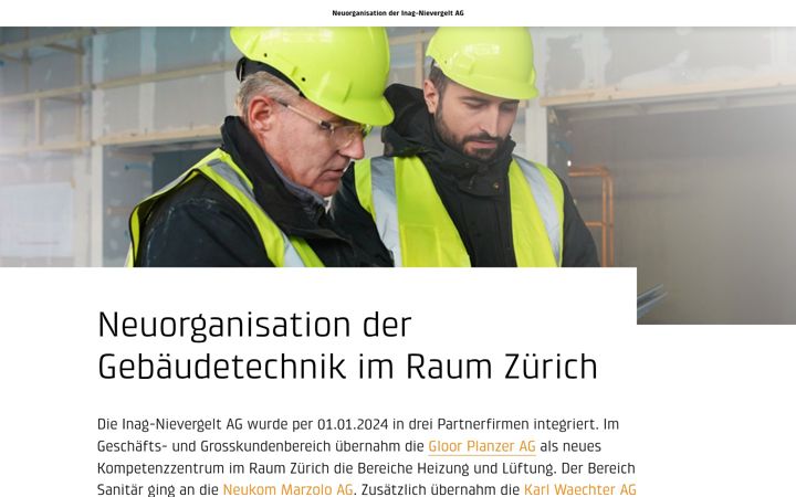 Screenshot of inag.ch