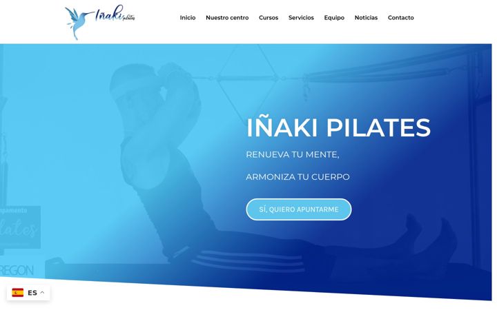 Screenshot of inakipilates.com
