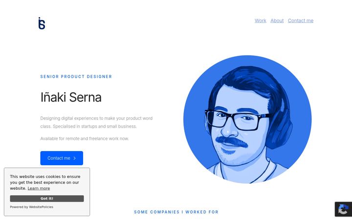 Screenshot of inakiserna.com