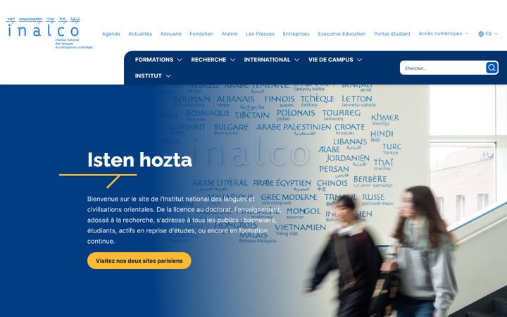 Screenshot of inalco.fr