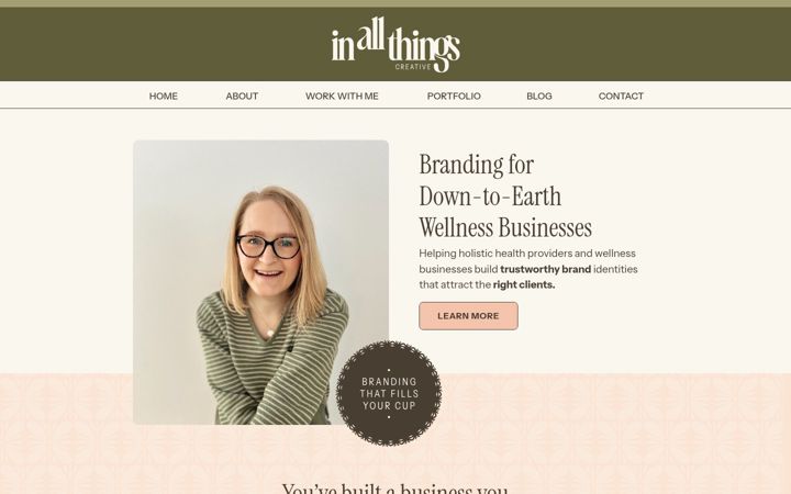 Screenshot of inallthingscreative.com