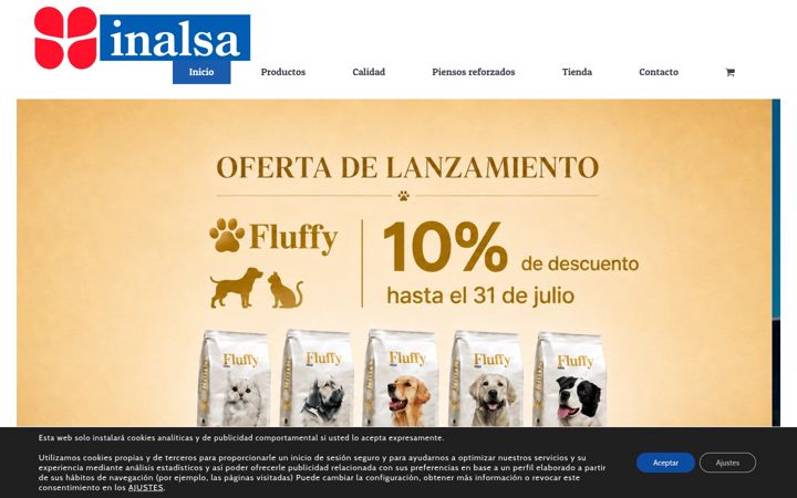 Screenshot of inalsanutricion.com
