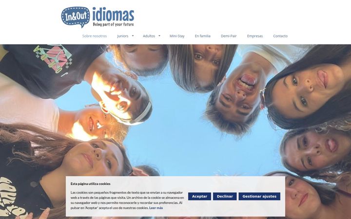 Screenshot of inandoutidiomas.com