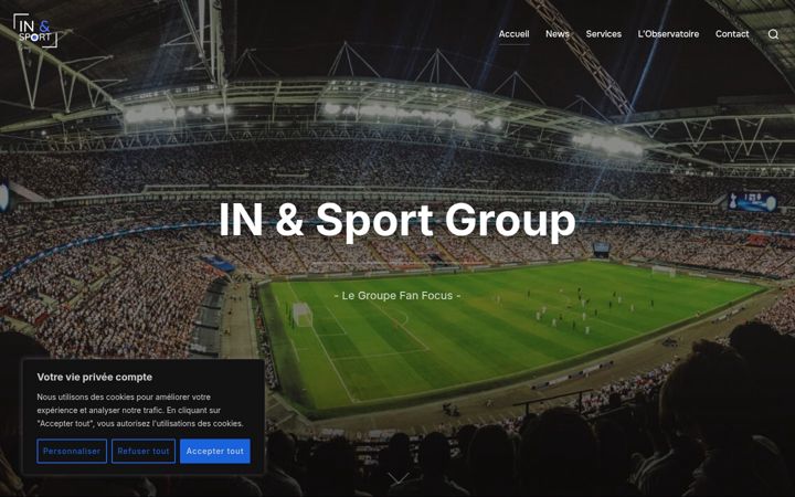 Screenshot of inandsportgroup.eu